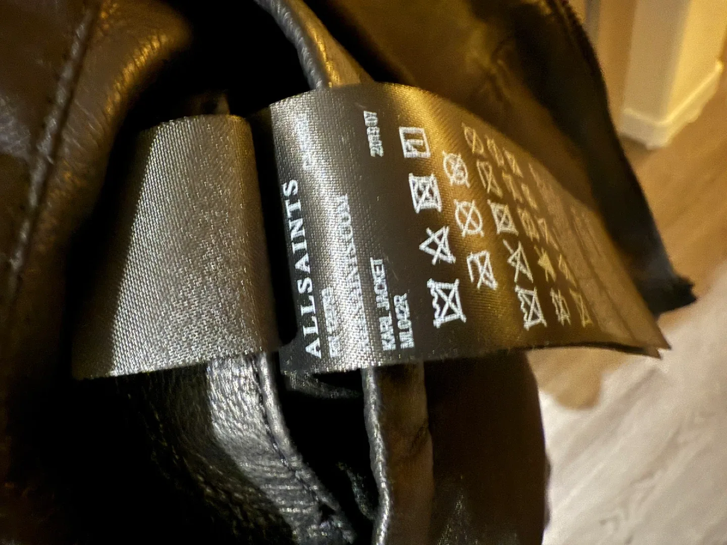 AllSaints Karl Leather Jacket - Size Small image indicator(4)