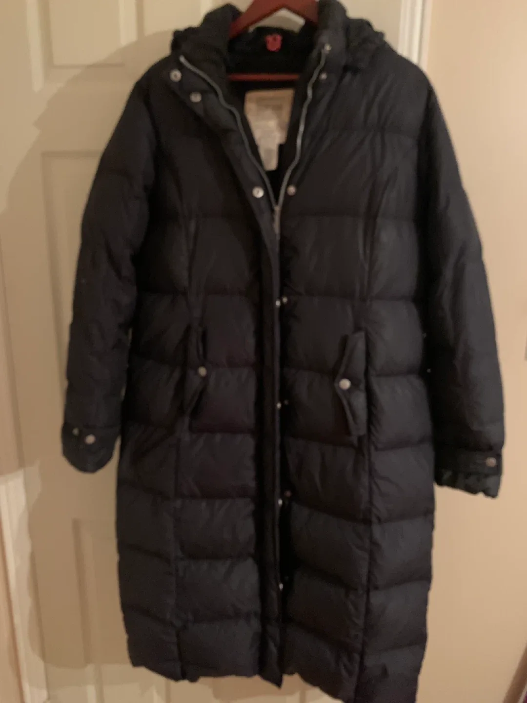 Eddie Bauer Black Puffer Long Goose Down Parka image indicator(2)