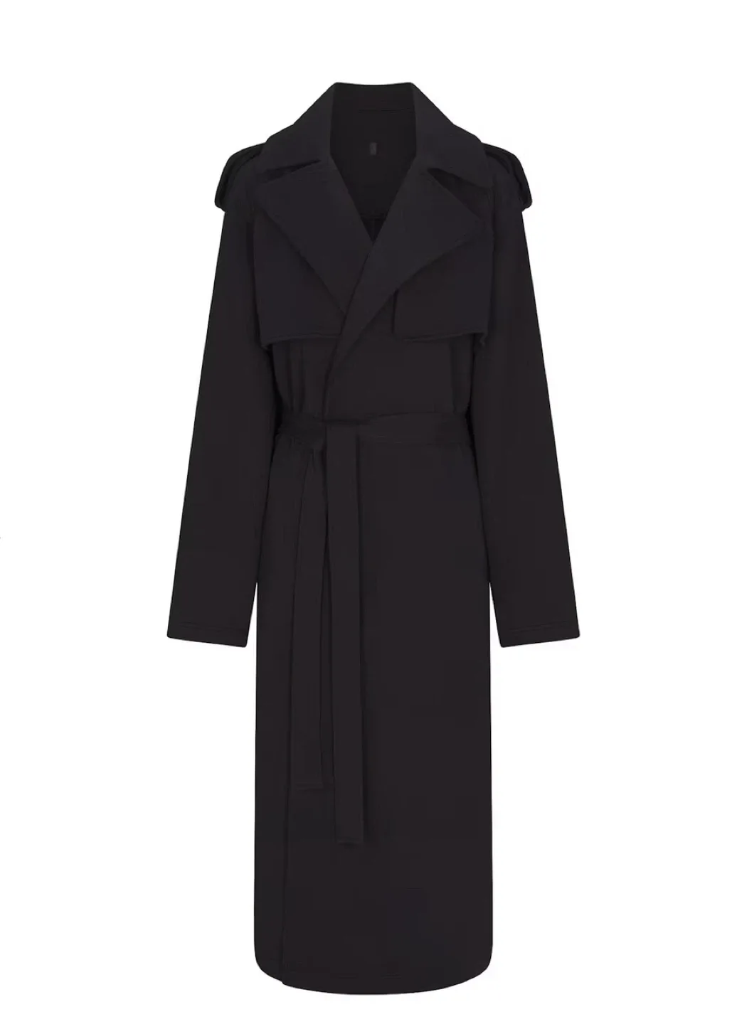SKIMS Black Trench Coat
