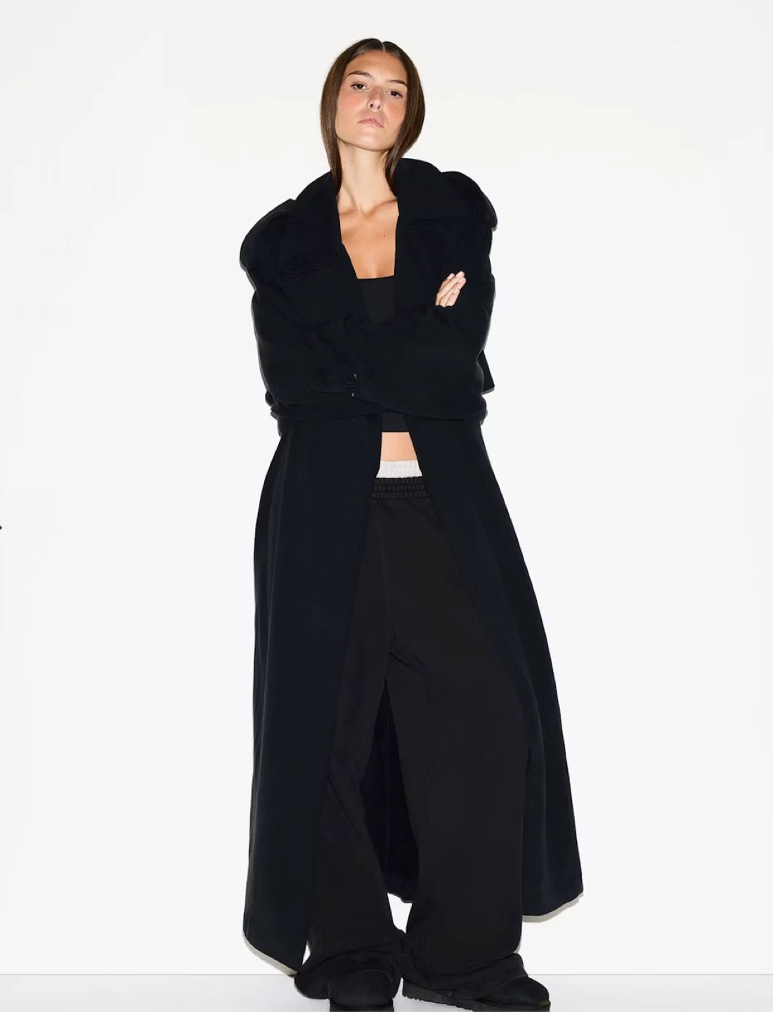 SKIMS Black Trench Coat - photo 2