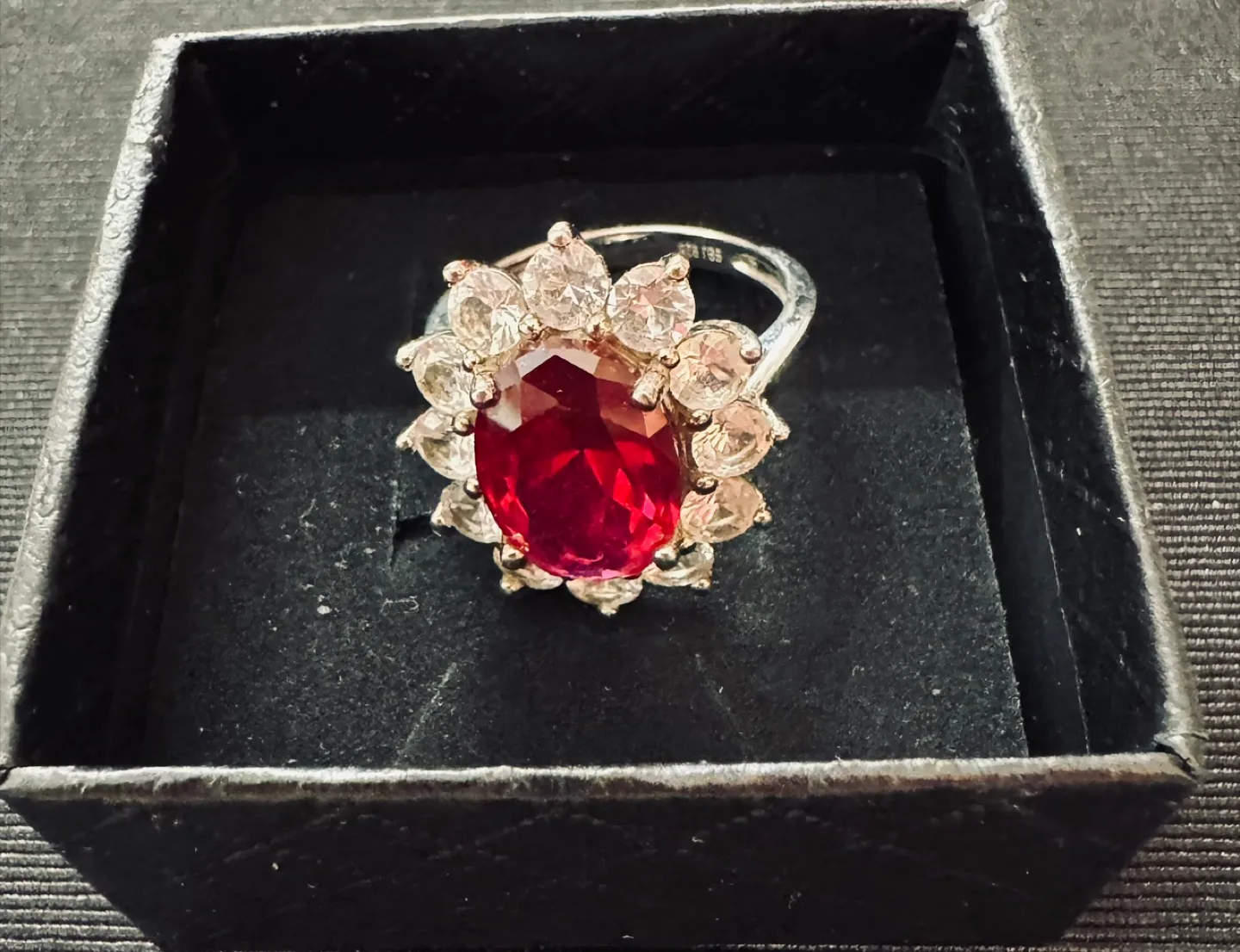 925 Sterling Silver Ruby Ring with White Sapphires image indicator(3)