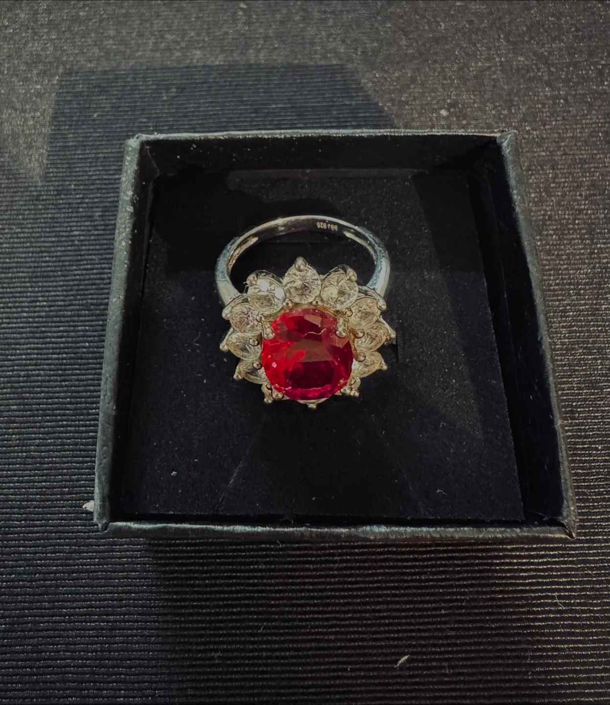 925 Sterling Silver Ruby Ring with White Sapphires image indicator(7)