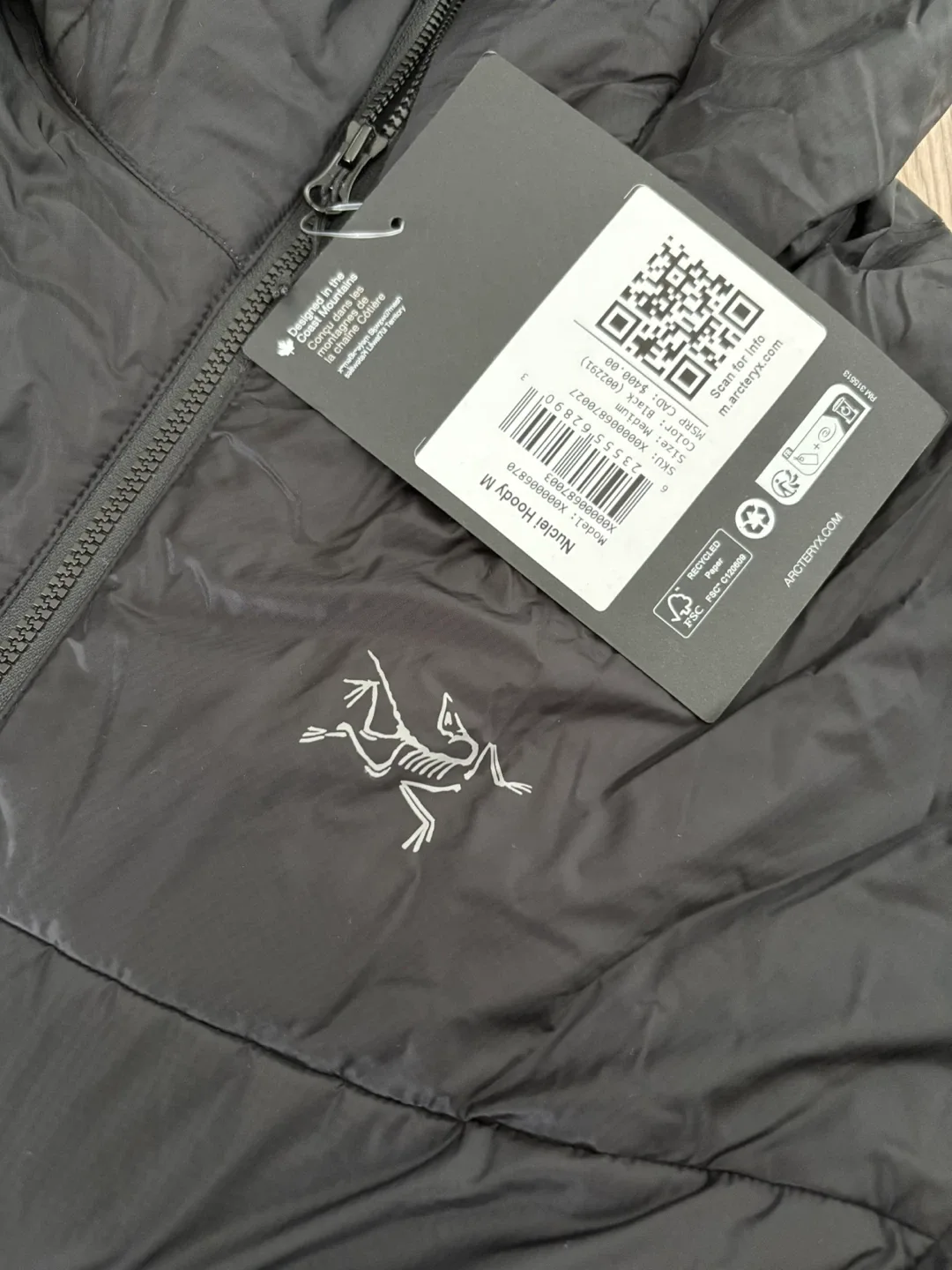 Arc'teryx Nuclei Hoody - Size M - Black image indicator(2)