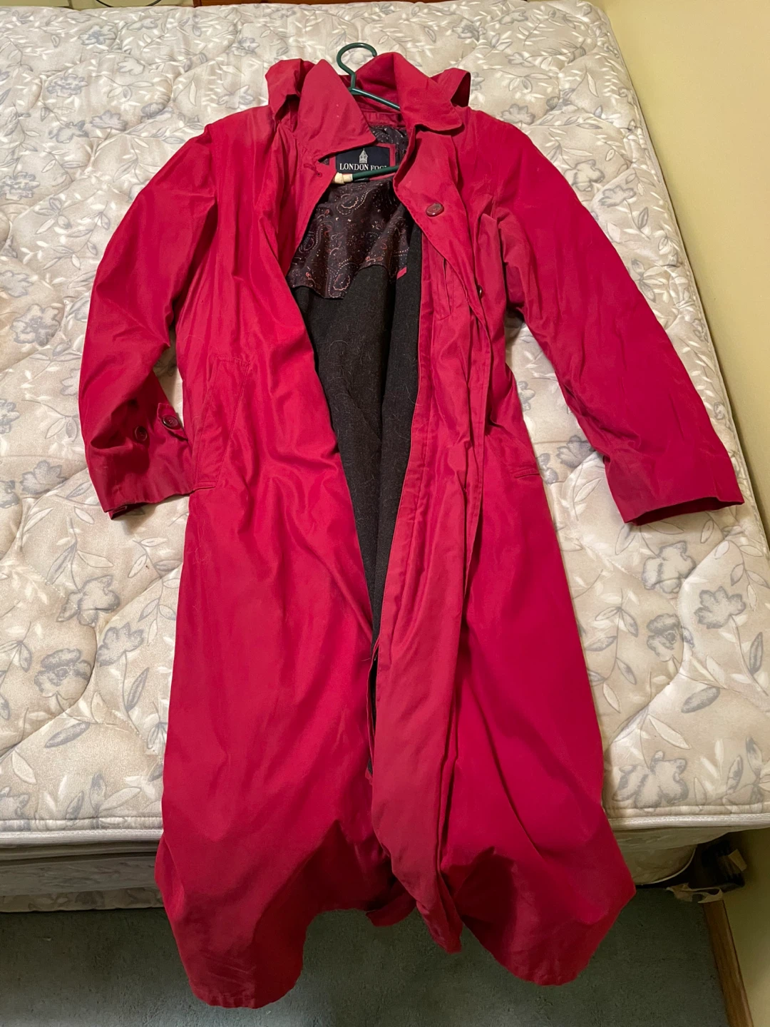 Red London Fog Coat Available