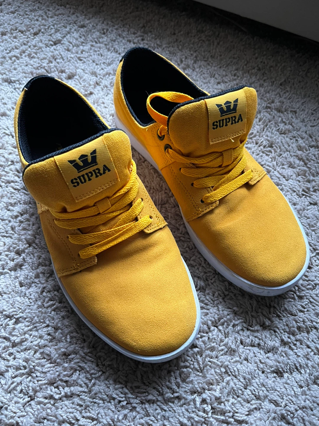 Supra Yellow Canvas Sneakers US 9