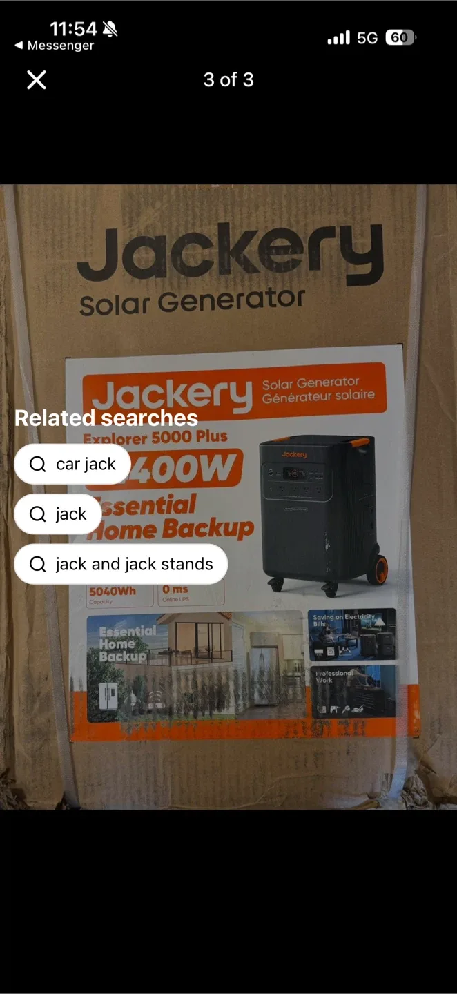 Jackery Explorer 5000 Plus Solar Generator - Like New! thumbnail