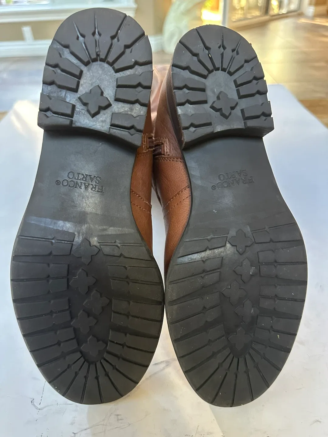 FRANCO SARTO Brown Leather Riding Boots. size EUR 39.5 / US 8.5 image indicator(8)