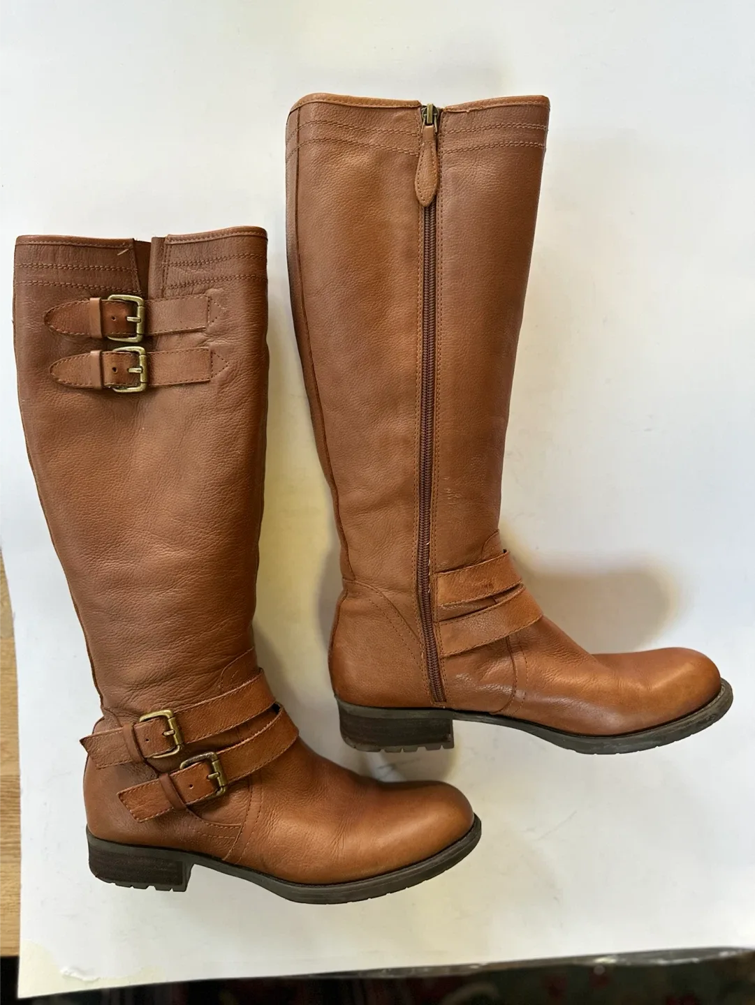FRANCO SARTO Brown Leather Riding Boots. size EUR 39.5 / US 8.5 image indicator(10)