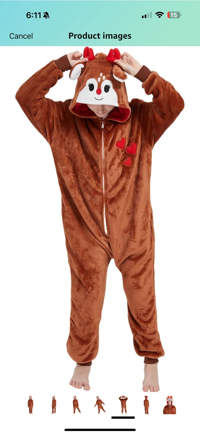ACO GNA Deer Brown Onesie, Size 10-11 Years - photo 4