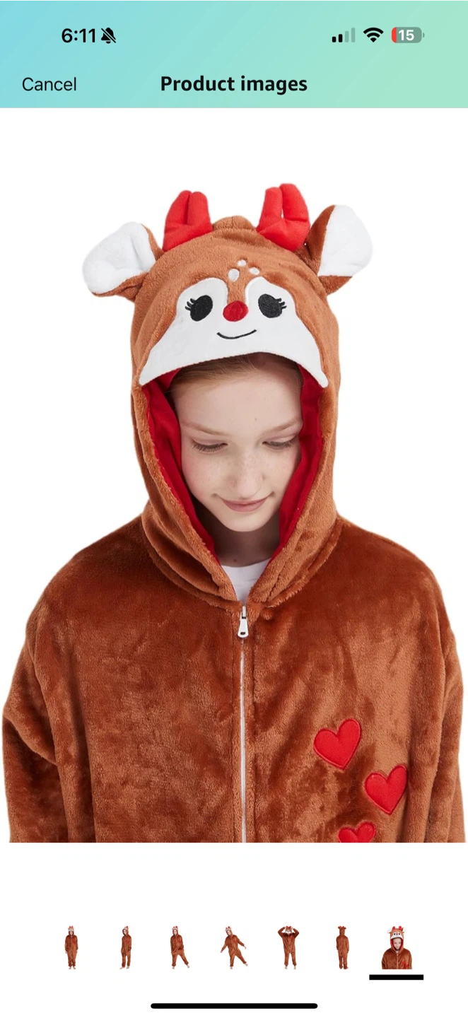 ACO GNA Deer Brown Onesie, Size 10-11 Years - photo 3