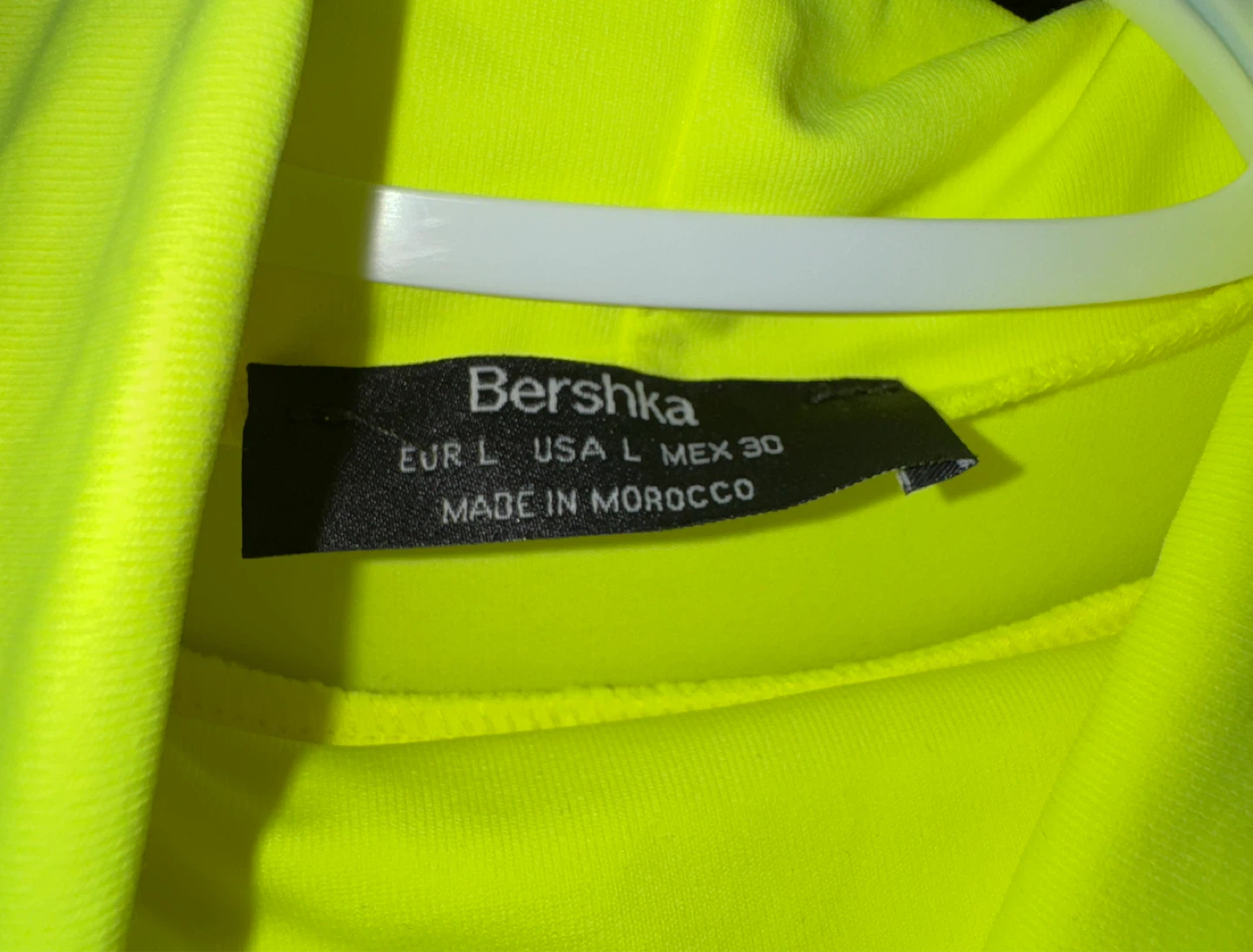 Bershka Neon Yellow Bodysuit - Size L - photo 2