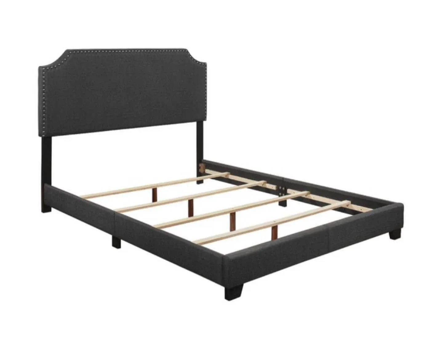 New Queen Size Dark Gray Grey Upholstered Bed image indicator(4)