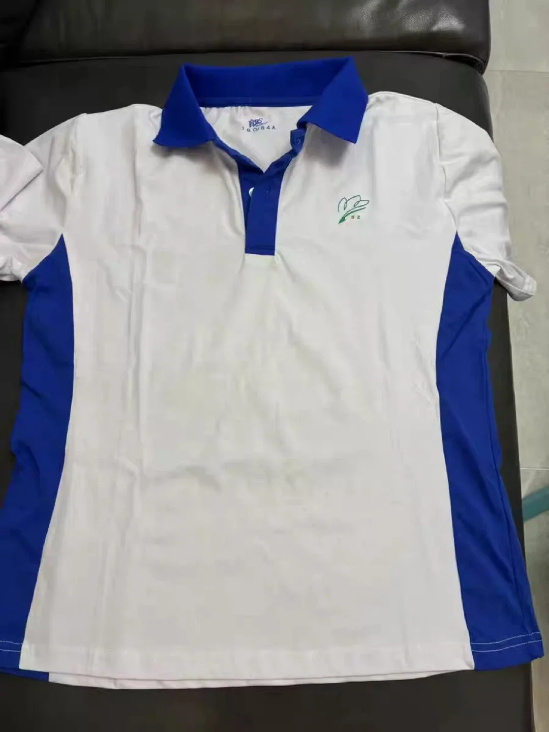 White & Blue Polo Shirt - Size S