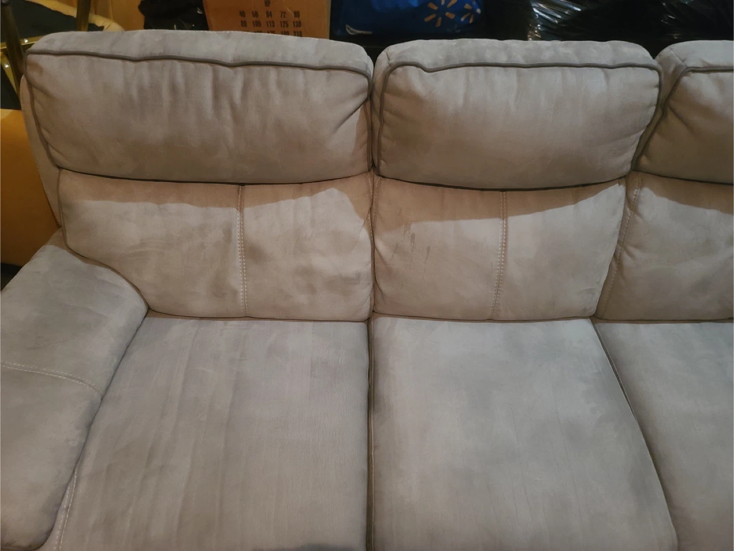 Light Grey Reclining Sofa - photo 4