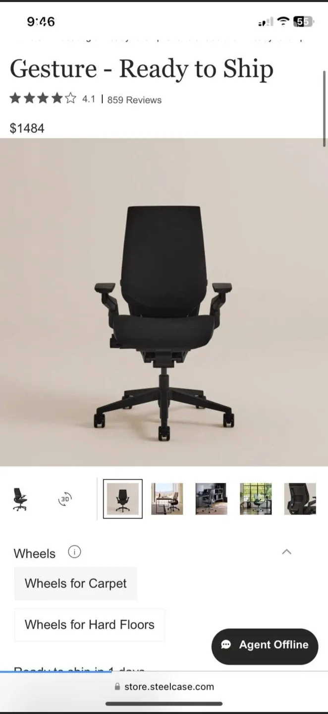 Steelcase Gesture Office Chair - Black image indicator(4)