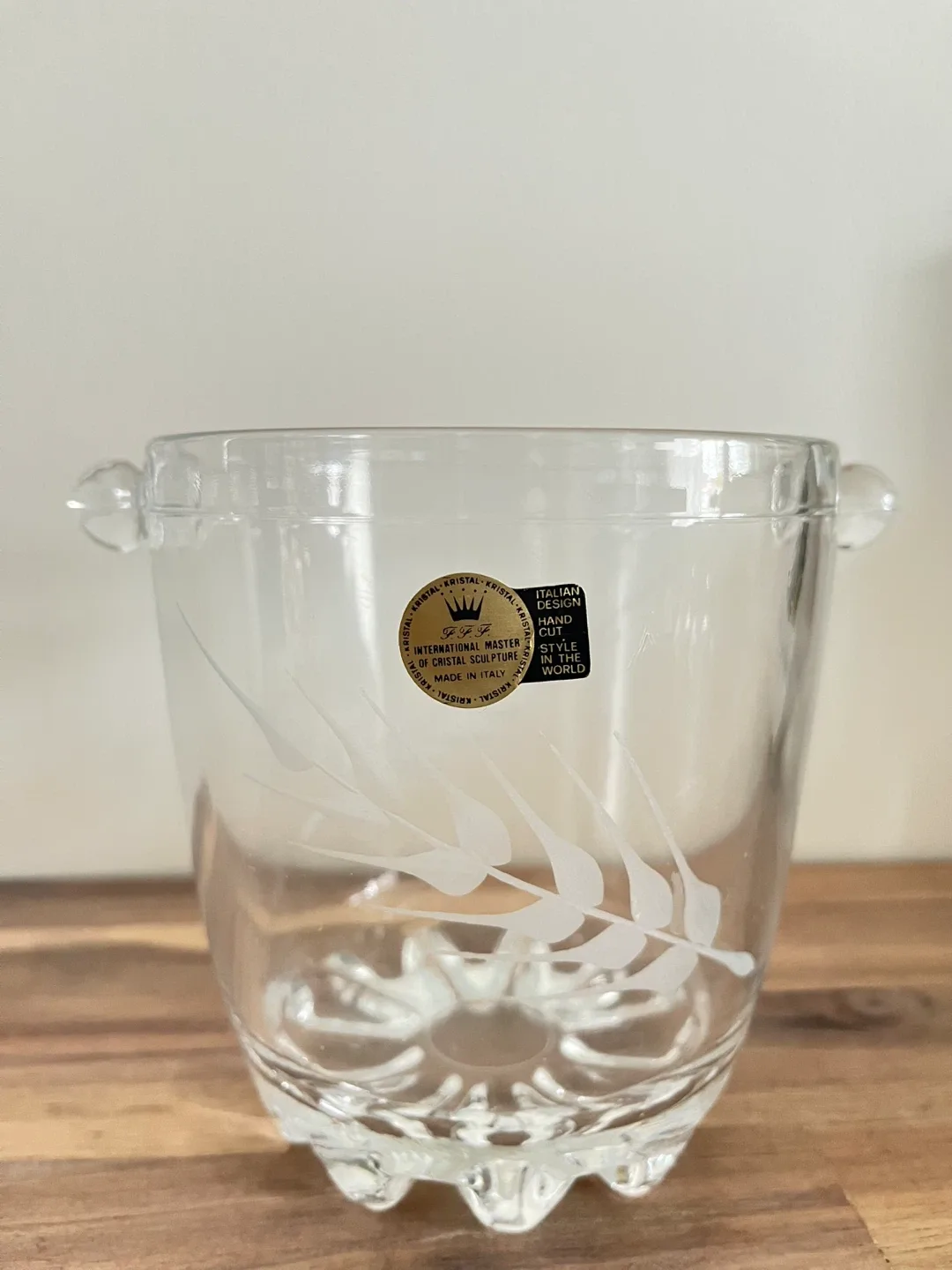 Moncayo Fine Italian Glassware – small ice bucket with tongs image indicator(4)
