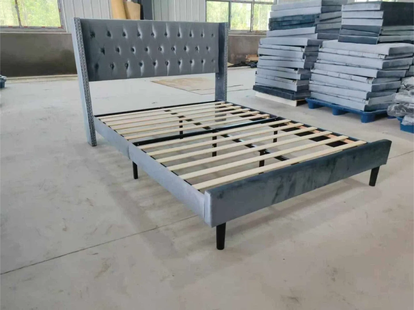 Upholstered Bed Frame - Gray image indicator(3)