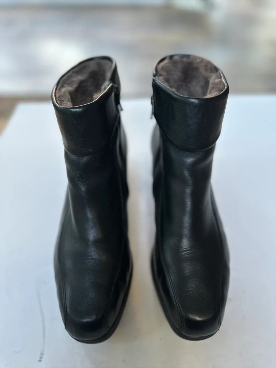 RIEKER  fur lined Leather Ankle Boots SZ. EUR 41/ US 10-10.5 image indicator(4)