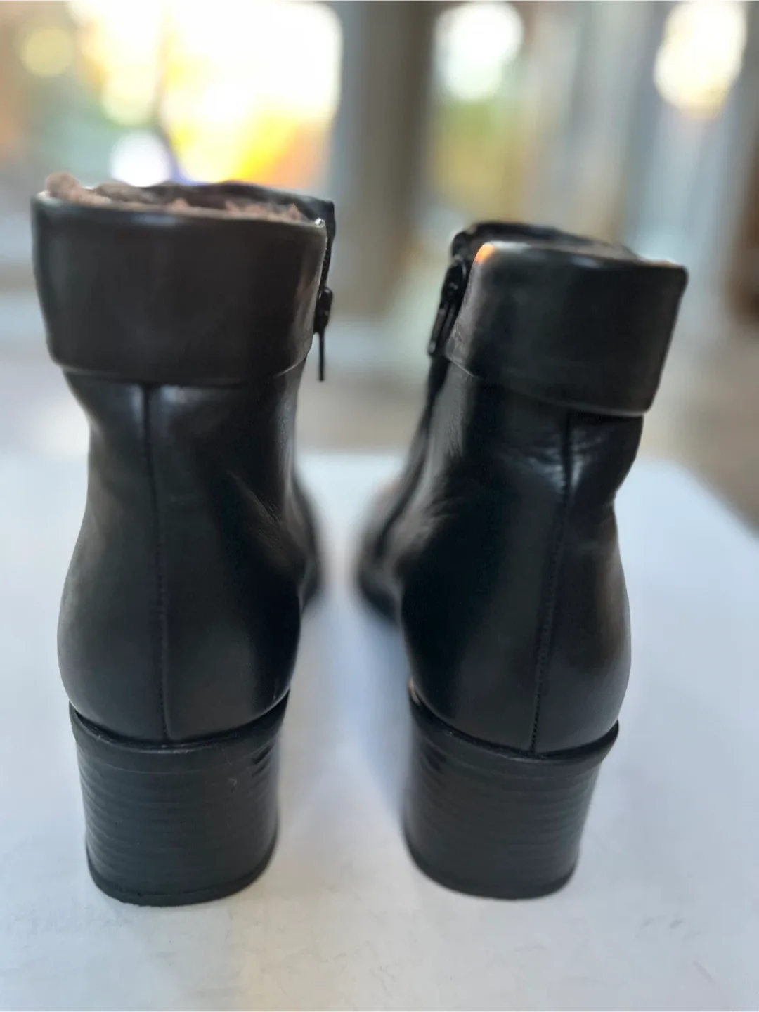 RIEKER  fur lined Leather Ankle Boots SZ. EUR 41/ US 10-10.5 image indicator(7)