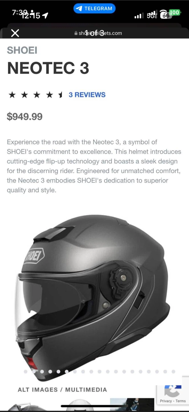 SHOEI Neotec 3 Safety Helmet - photo 3