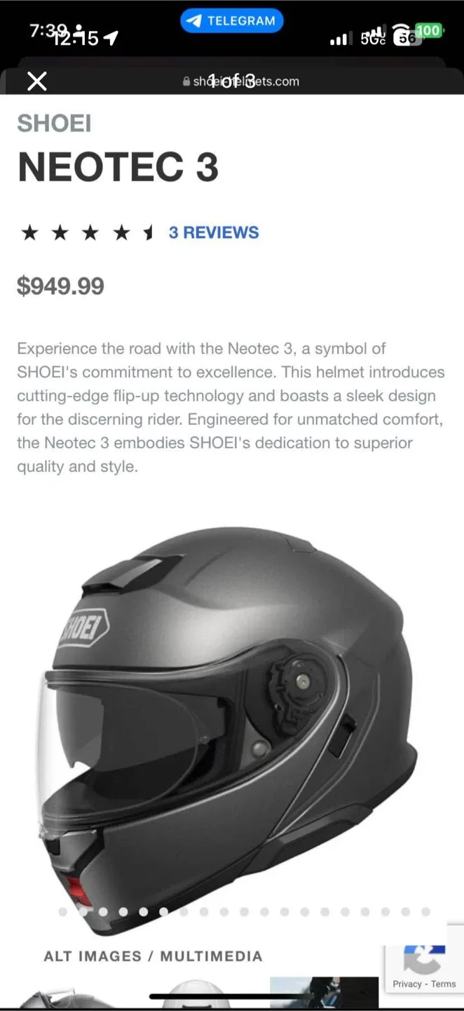 SHOEI Neotec 3 Safety Helmet image indicator(3)