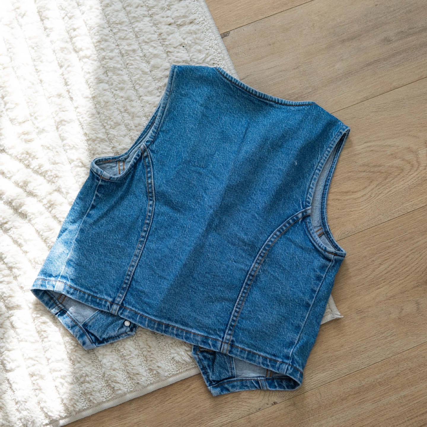 Oak + Fort Denim Vest - Size Small - photo 5