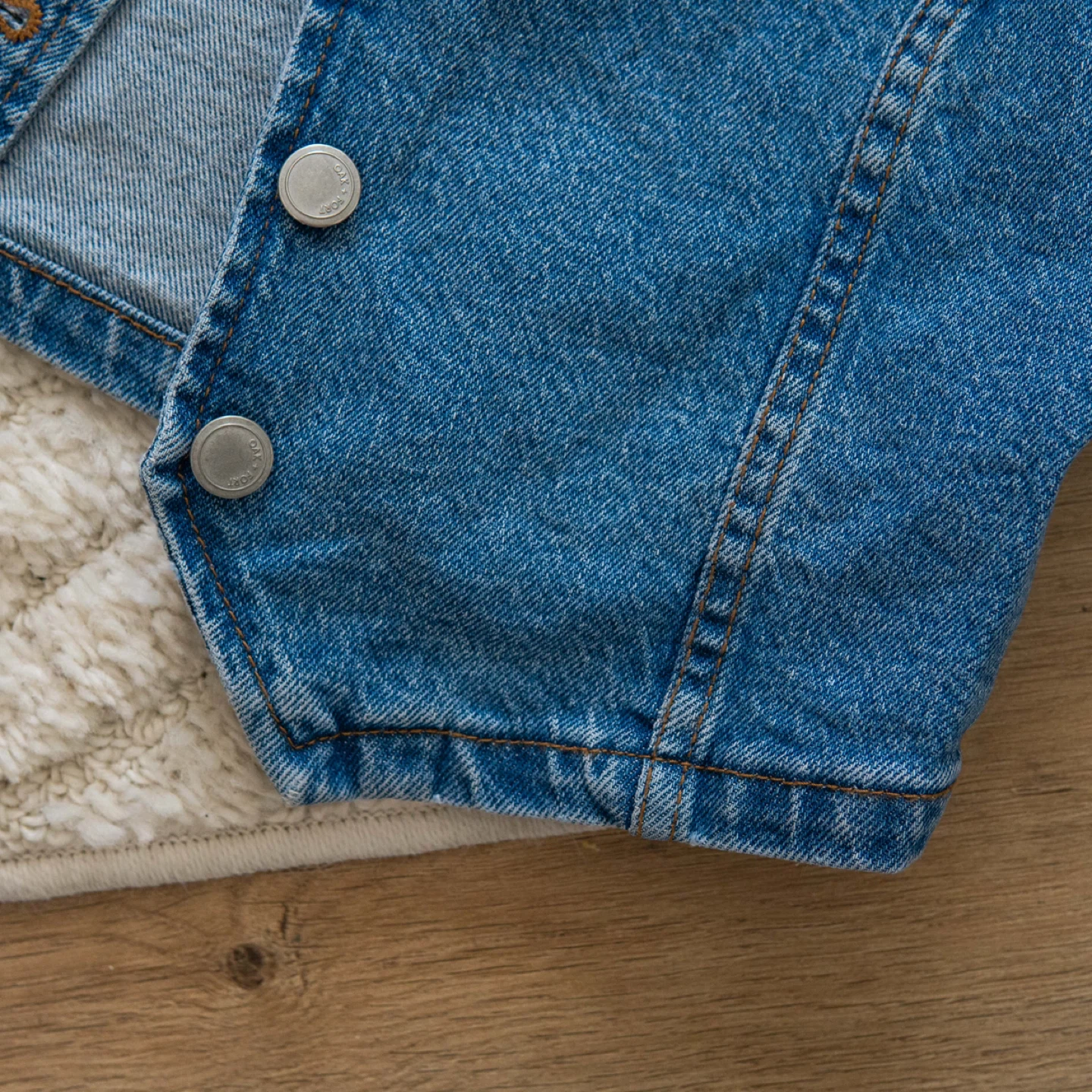 Oak + Fort Denim Vest - Size Small - photo 4