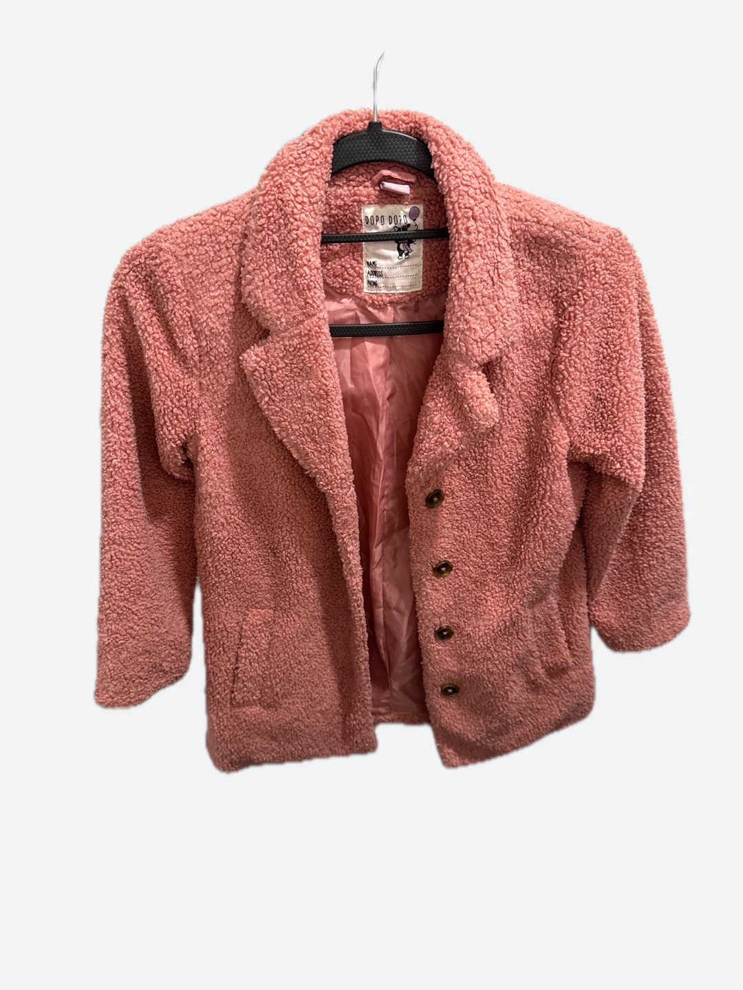DOPO DOPO Pink Teddy Bear Jacket