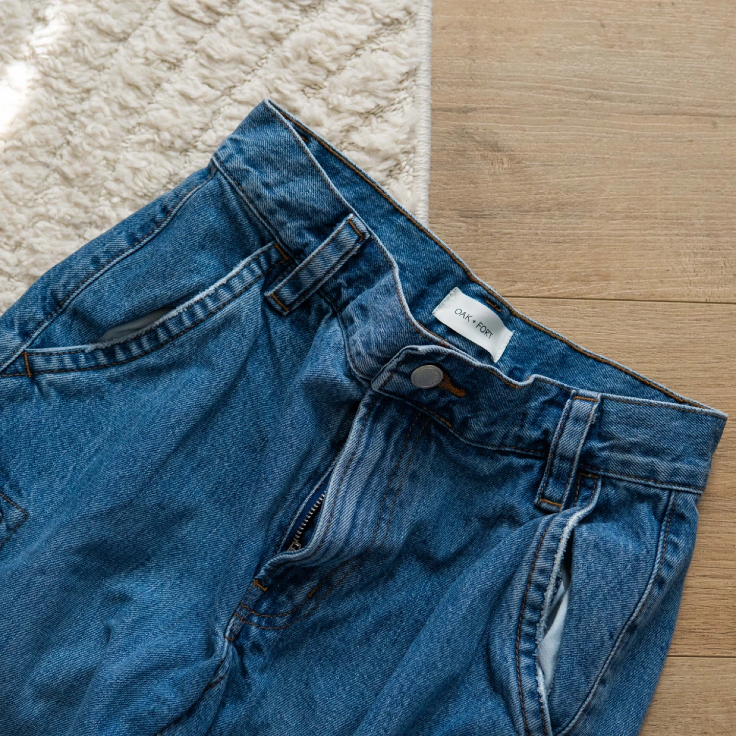Oak + Fort Denim Cargo Pants - Size 24 - photo 3
