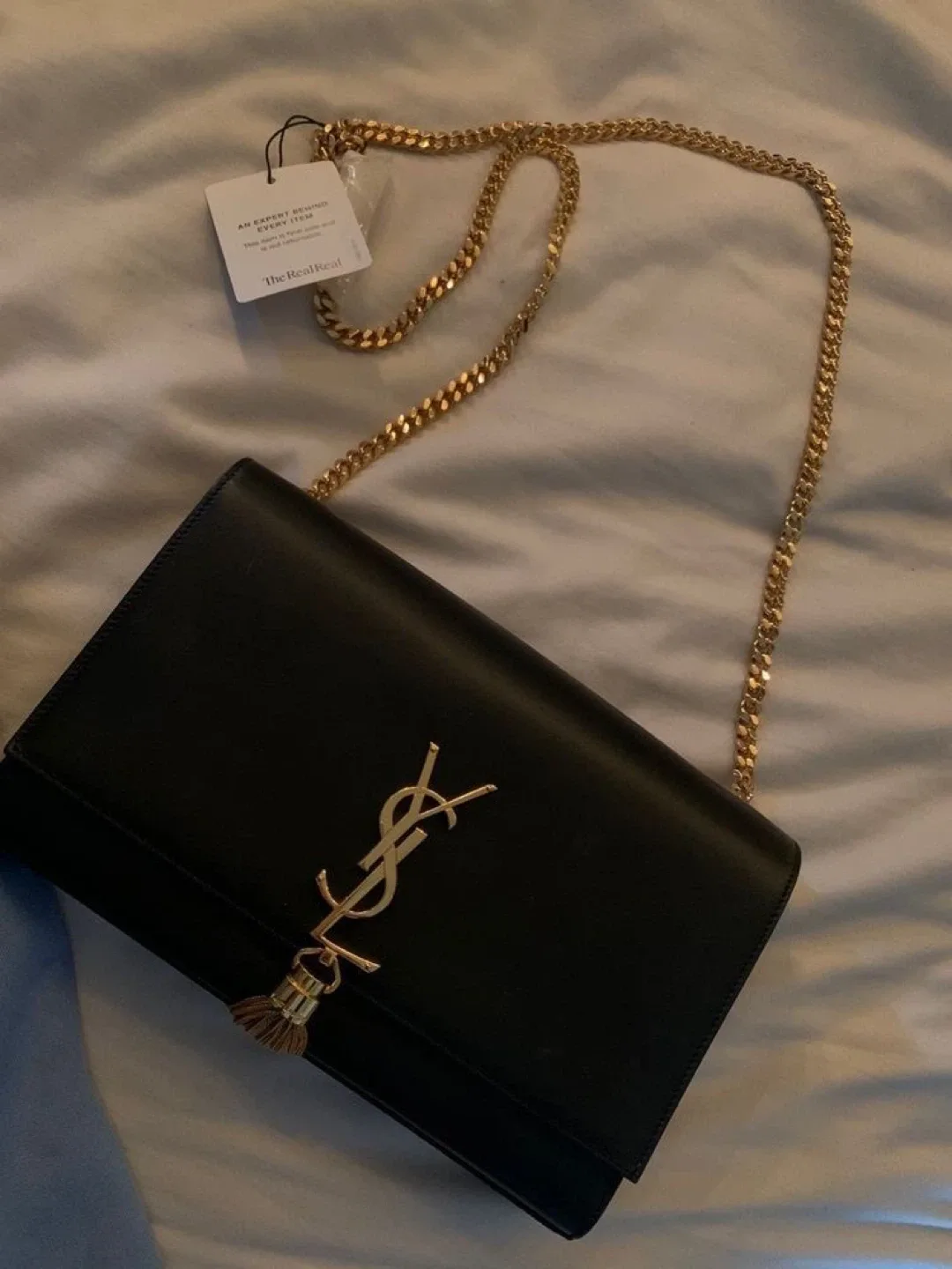Saint Laurent YSL Black Leather Chain Bag thumbnail