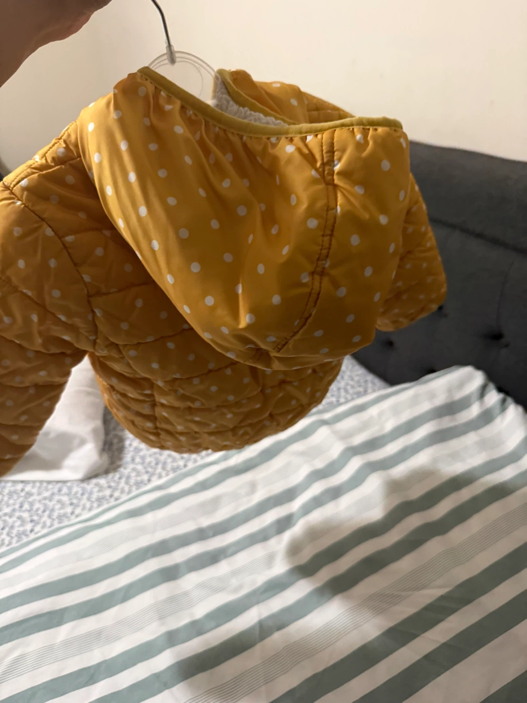 Yellow Polka Dot Puffer Jacket - photo 2
