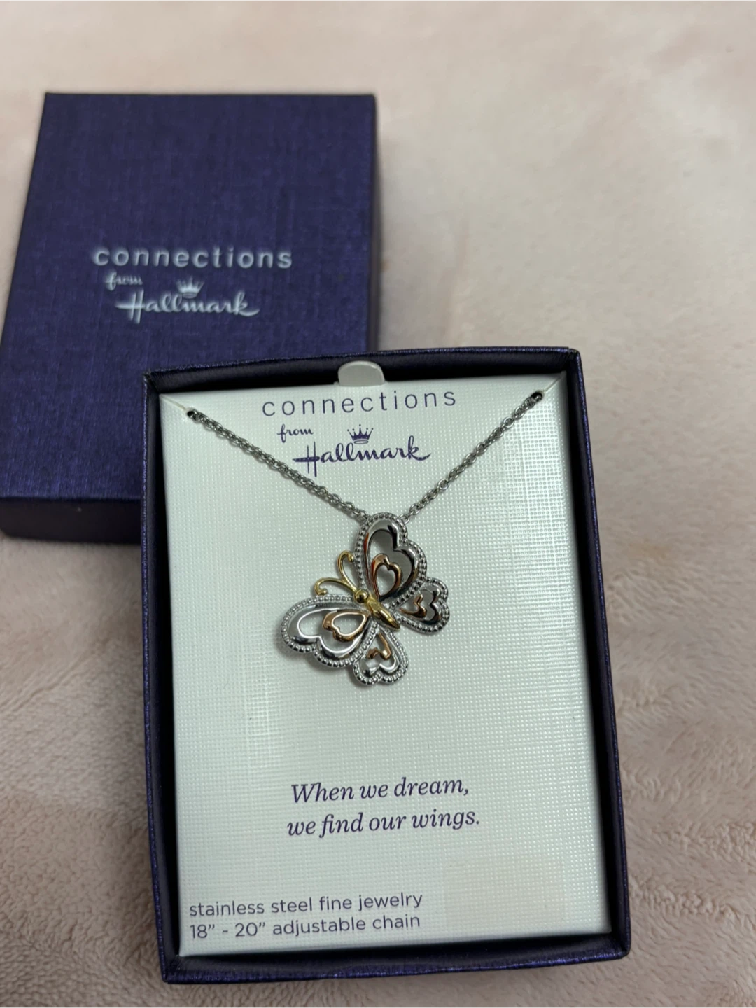 Hallmark Connections Butterfly Necklace - New in Box!
