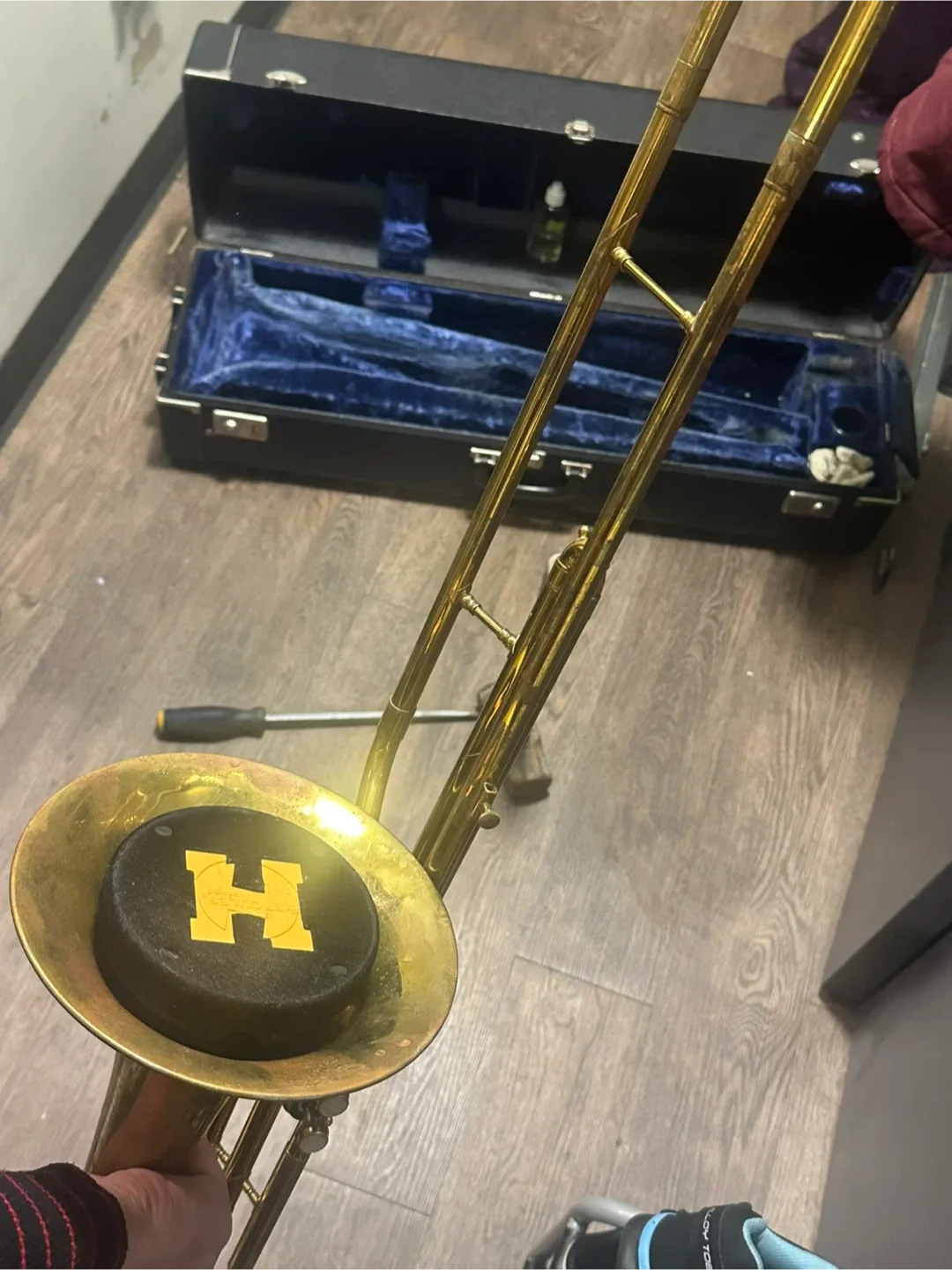 King liberal 2B H.N White Era 1950 used Trombone with Case image indicator(7)