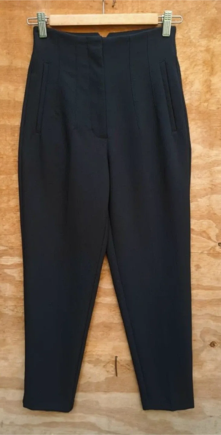 Zara Black High-Waisted Trousers image indicator(3)