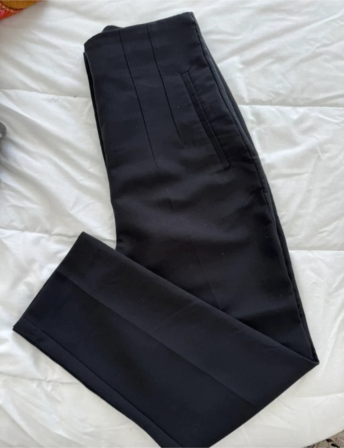 Zara Black High-Waisted Trousers image indicator(2)
