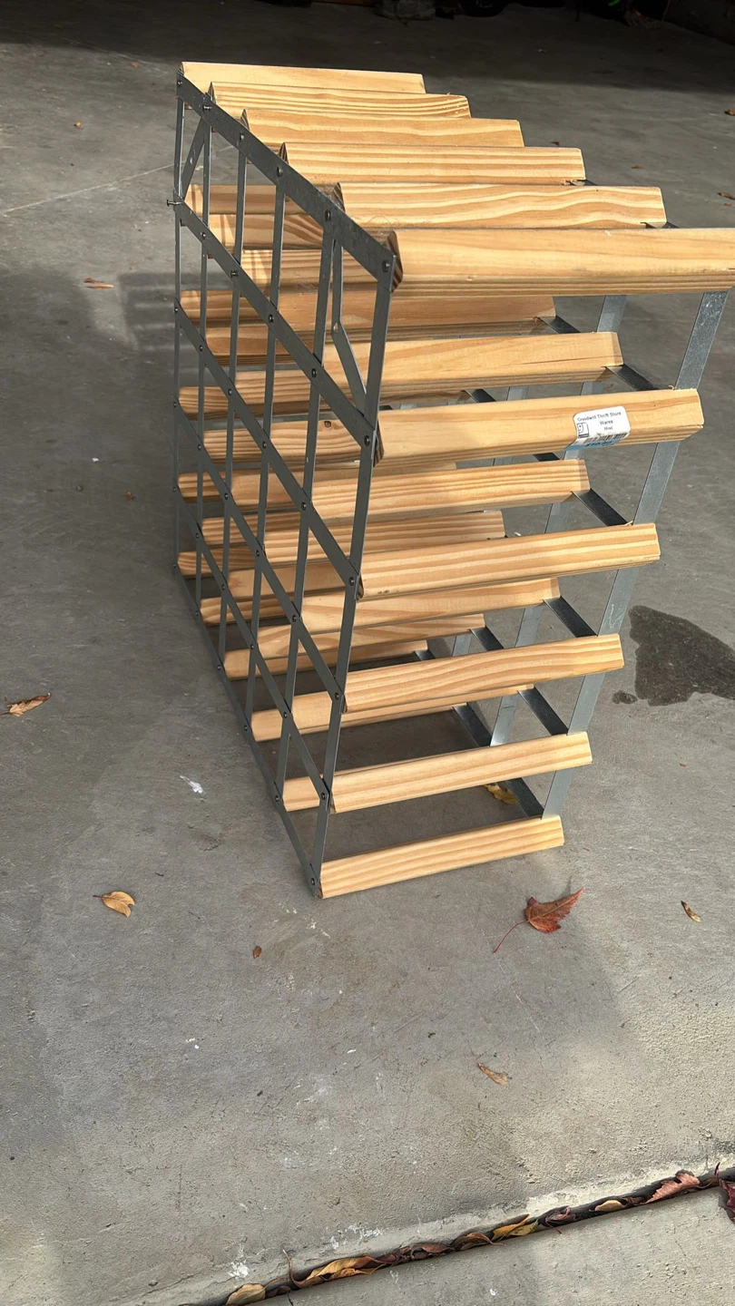 Wood & Metal Wine Rack - photo 2