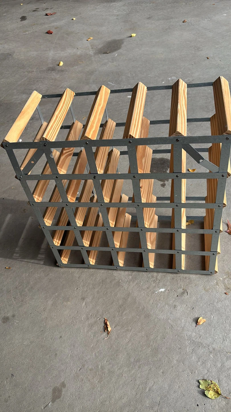 Wood & Metal Wine Rack - photo 3