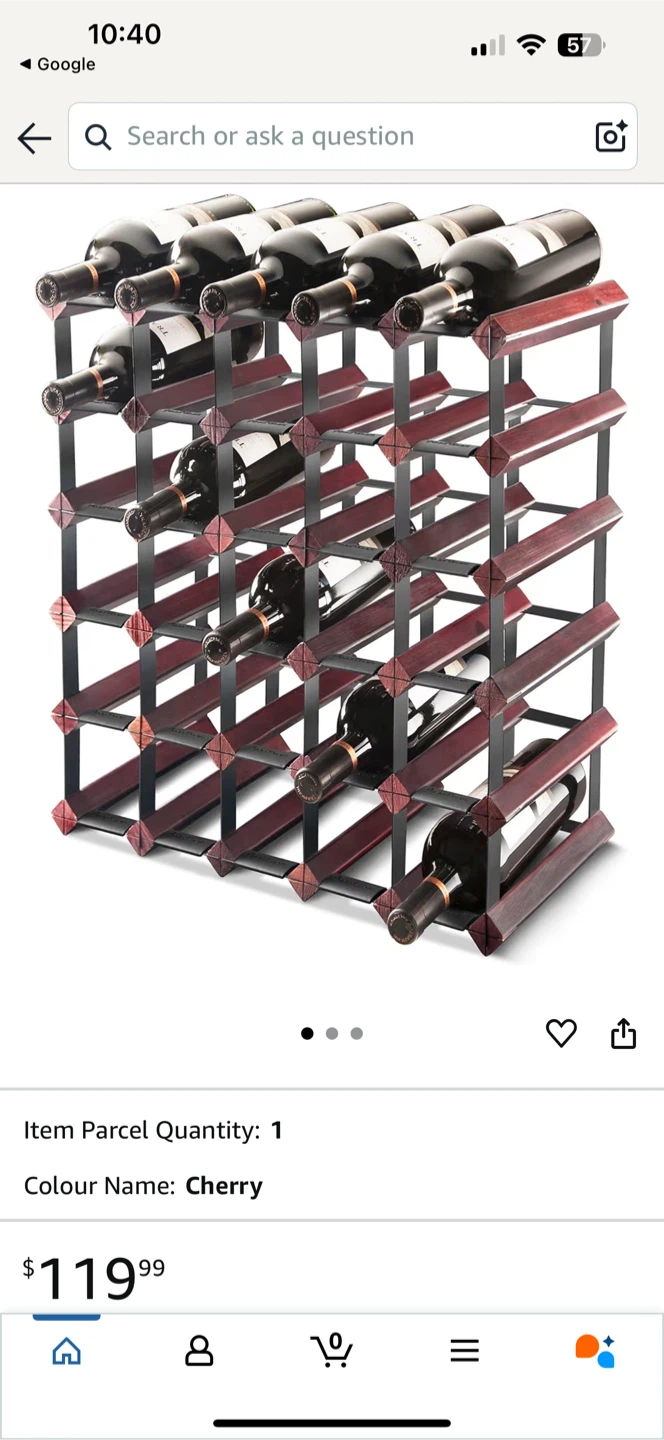 Wood & Metal Wine Rack