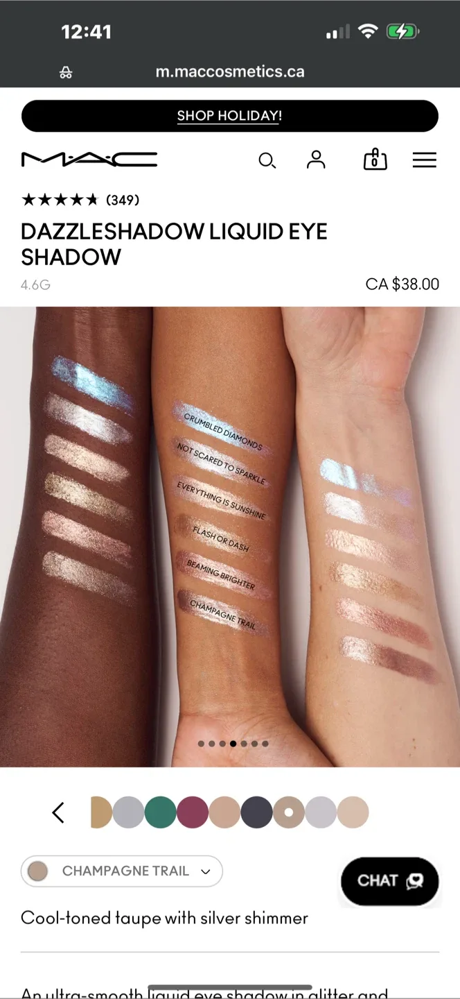 MAC Dazzleshadow Liquid Eyeshadow .15 fl oz image indicator(2)