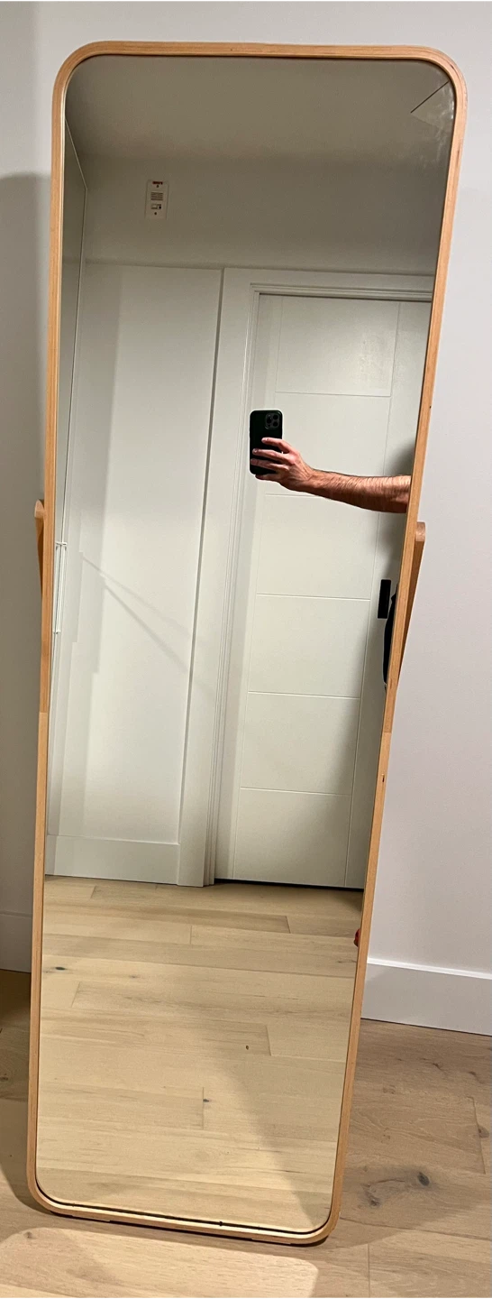 IKEA IKORNNES Full Length Wooden Tilting Mirror - photo 2