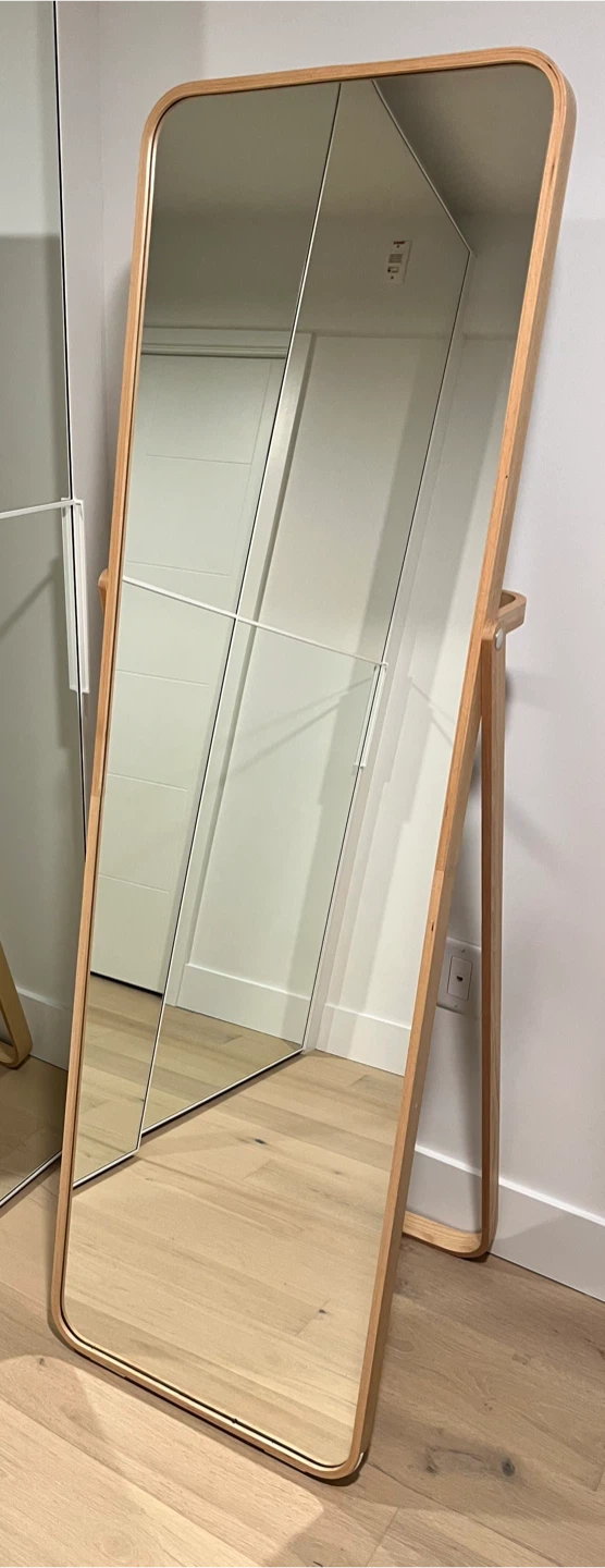 IKEA IKORNNES Full Length Wooden Tilting Mirror