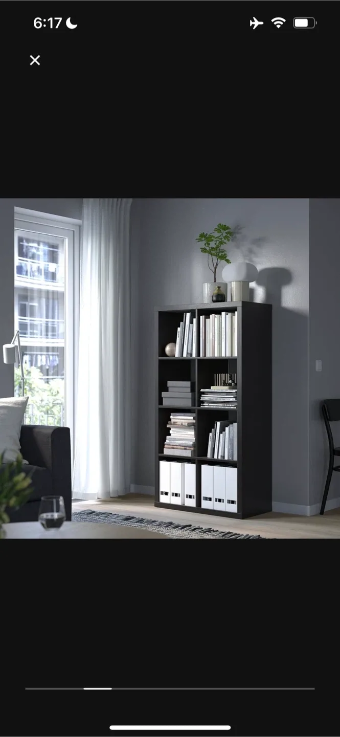 IKEA Kallax Shelf Unit - Black/Brown image indicator(2)