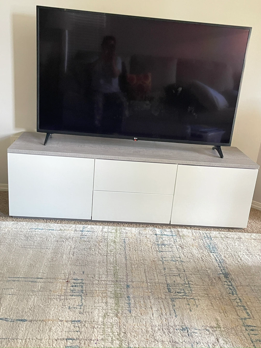 White TV Stand Media Console - photo 5
