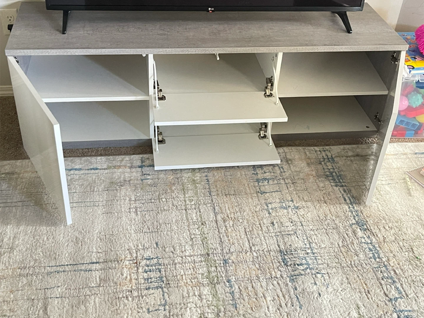 White TV Stand Media Console - photo 2