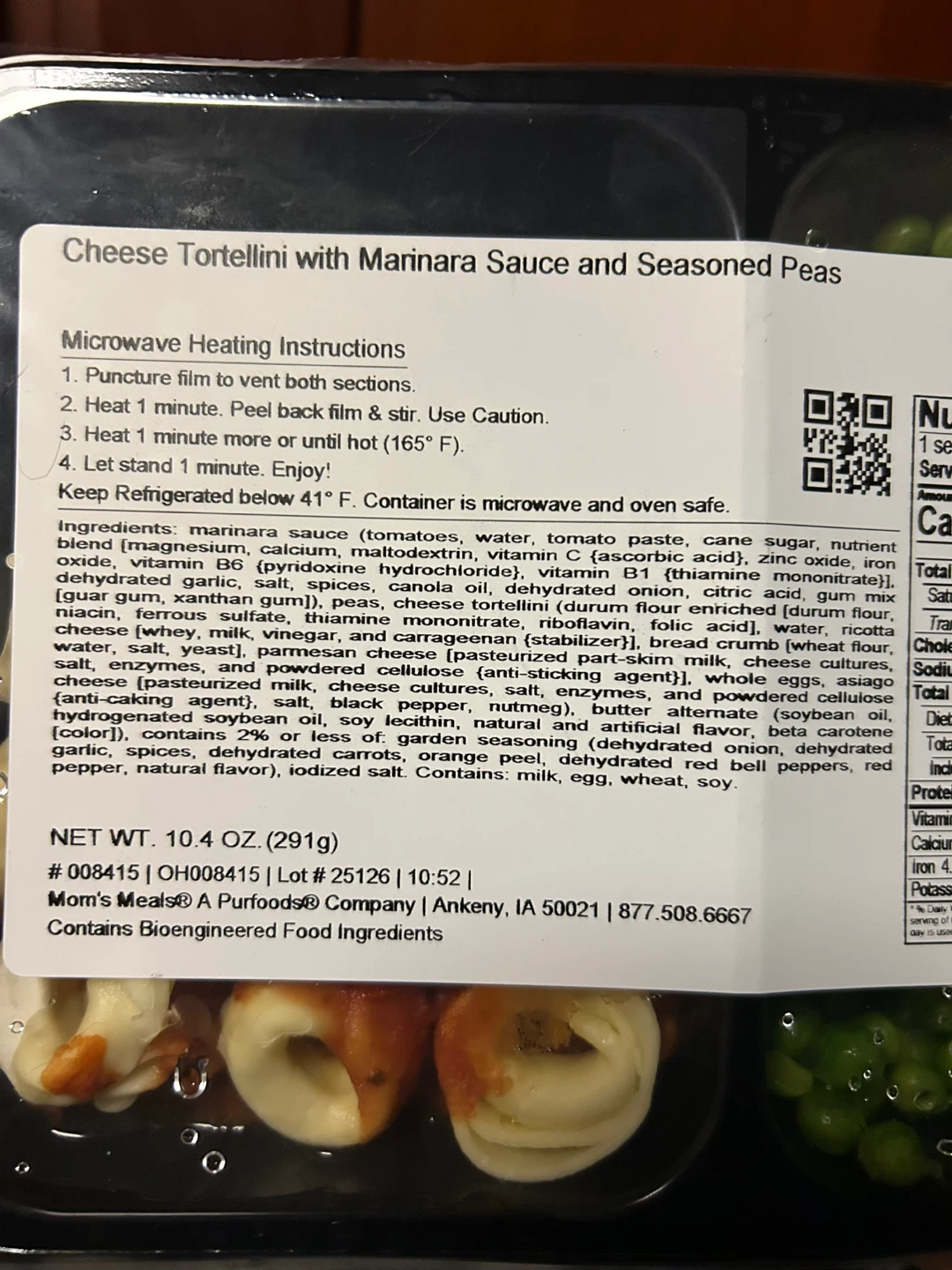 Mom's Meals Cheese Tortellini Marinara Sauce qty5 #freecycle - photo 2