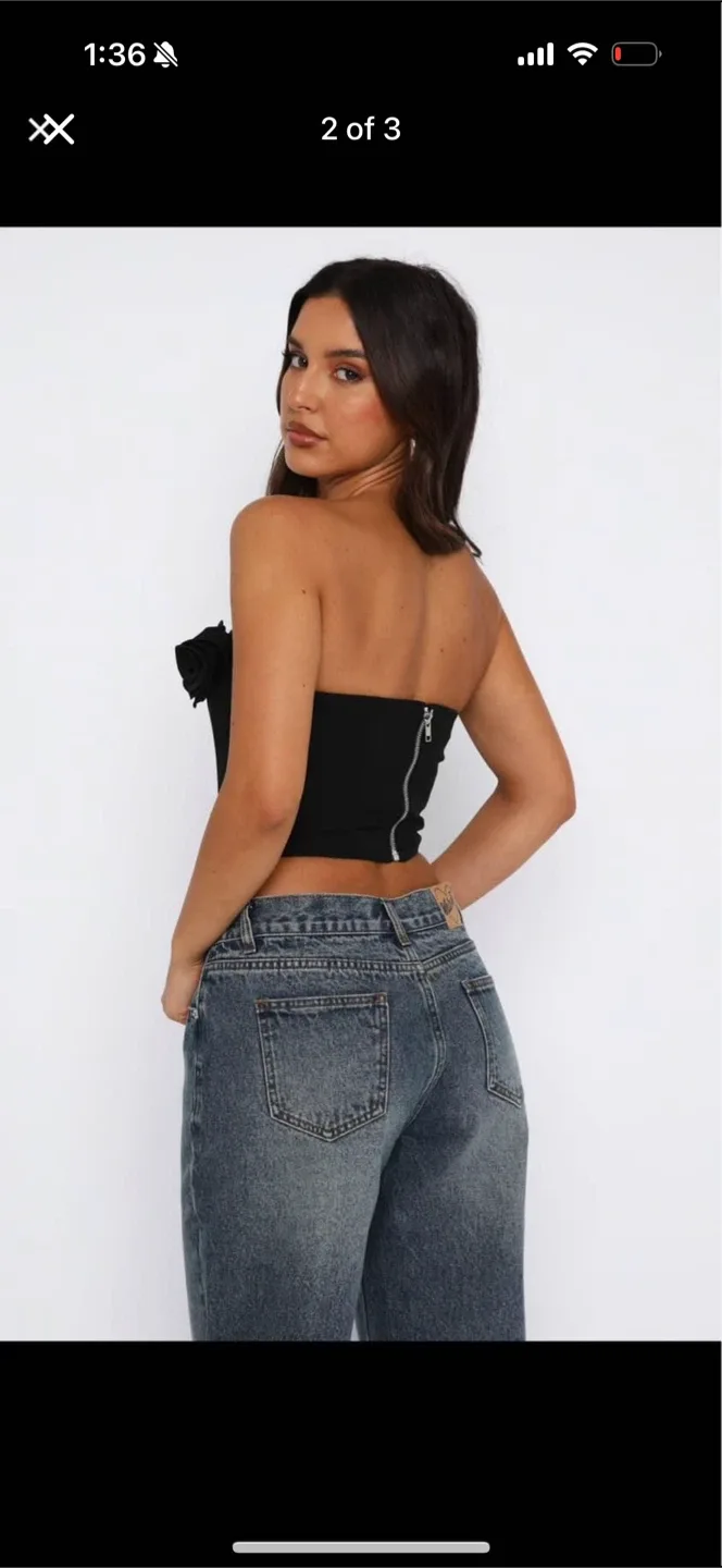 Whitefox Black Corset Top image indicator(2)