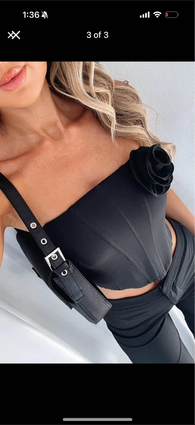 Whitefox Black Corset Top image indicator(3)