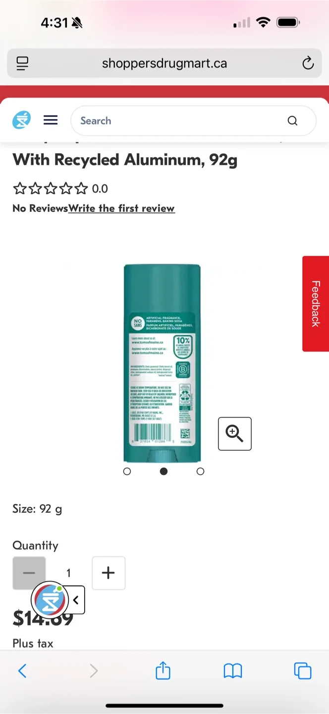 Tom's of Maine Cucumber Aloe Deodorant image indicator(5)