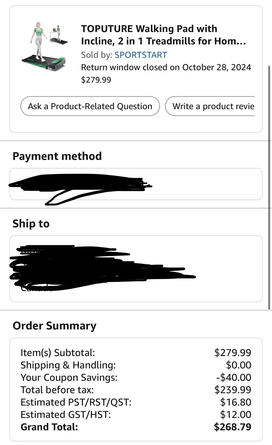 TOPUTURE Walking Pad Treadmill