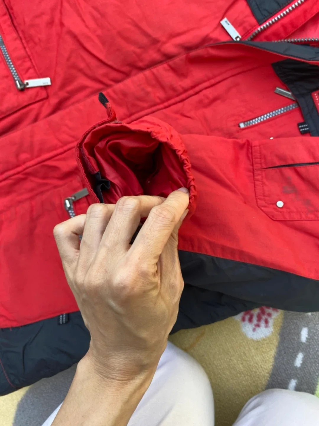 Red Besideng Winter Jacket Down Coat- Size 145/68 image indicator(5)